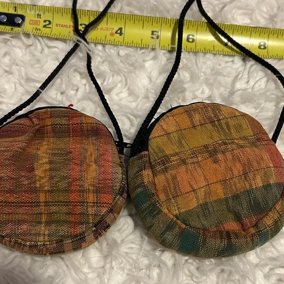 100% algodon mini purse Guatemala embroidered 2pc PURSE DR04 - Picture 2 of 4